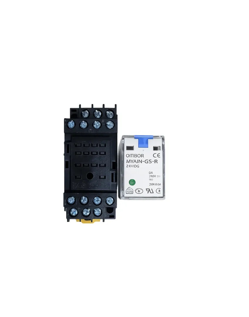 Mini relé de potencia Omron con base de conexión